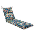 Pillow Perfect Floral Indoor/Outdoor Split Back Chaise Lounge Cushion With Ties, Plush Fiber Fill, Weather, And Fade Resistant,