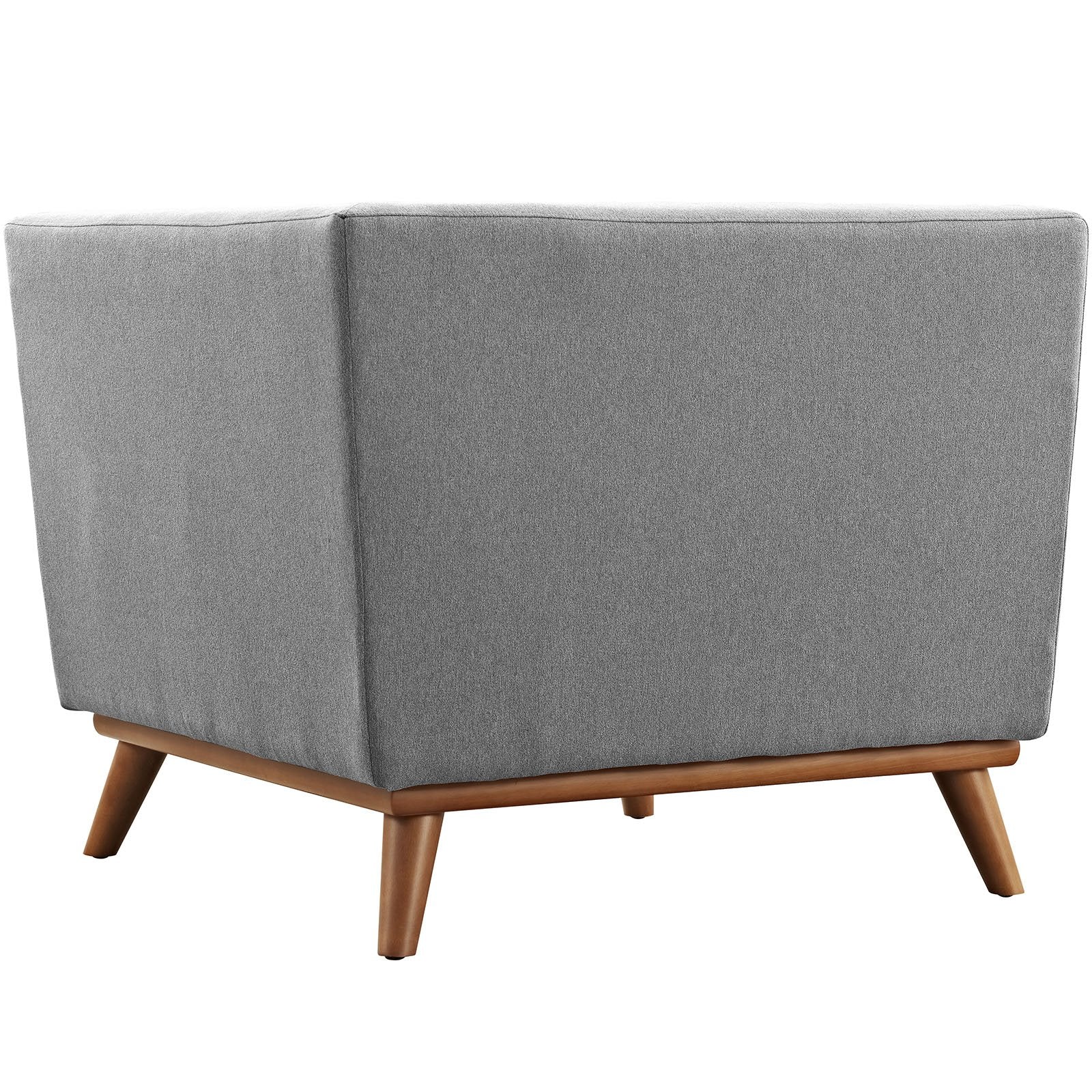 Modway Engage Corner Sofa In Mid-Century Modern Upholstered Fabric Expectation Gray