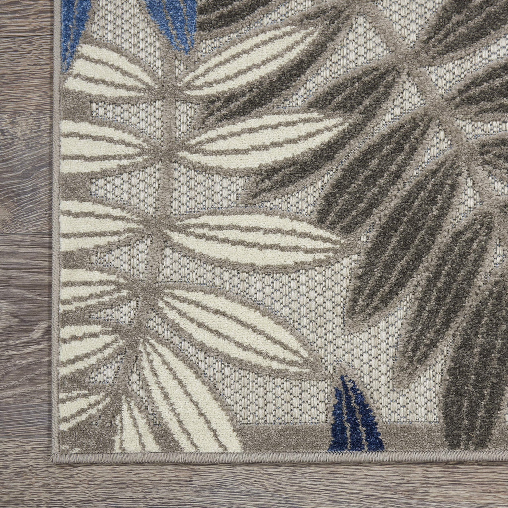 Nourison Aloha Indoor/Outdoor Natural 2' X 6' Area Rug, Easy Cleaning, Non Shedding, Bed Room, Living Room, Dining Room, Backyar