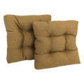 Blazing Needles Indoor/Outdoor Square Tufted Chair Cushion, 19 x 19, Wheat 2 Count