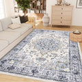CAPALOCA Machine Washable 5x7 Area Rugs for Living Room Vintage Rugs Carpet Rugs Non Slip Low Pile Water Repellent Soft Distress