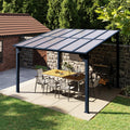 Aoxun 10' X 12' Gazebo For Patio, Gazebo Pergola With Sloped Roof, Large Wall-Mounted Heavy Duty Awnings, For Backyard, Deck, Pa