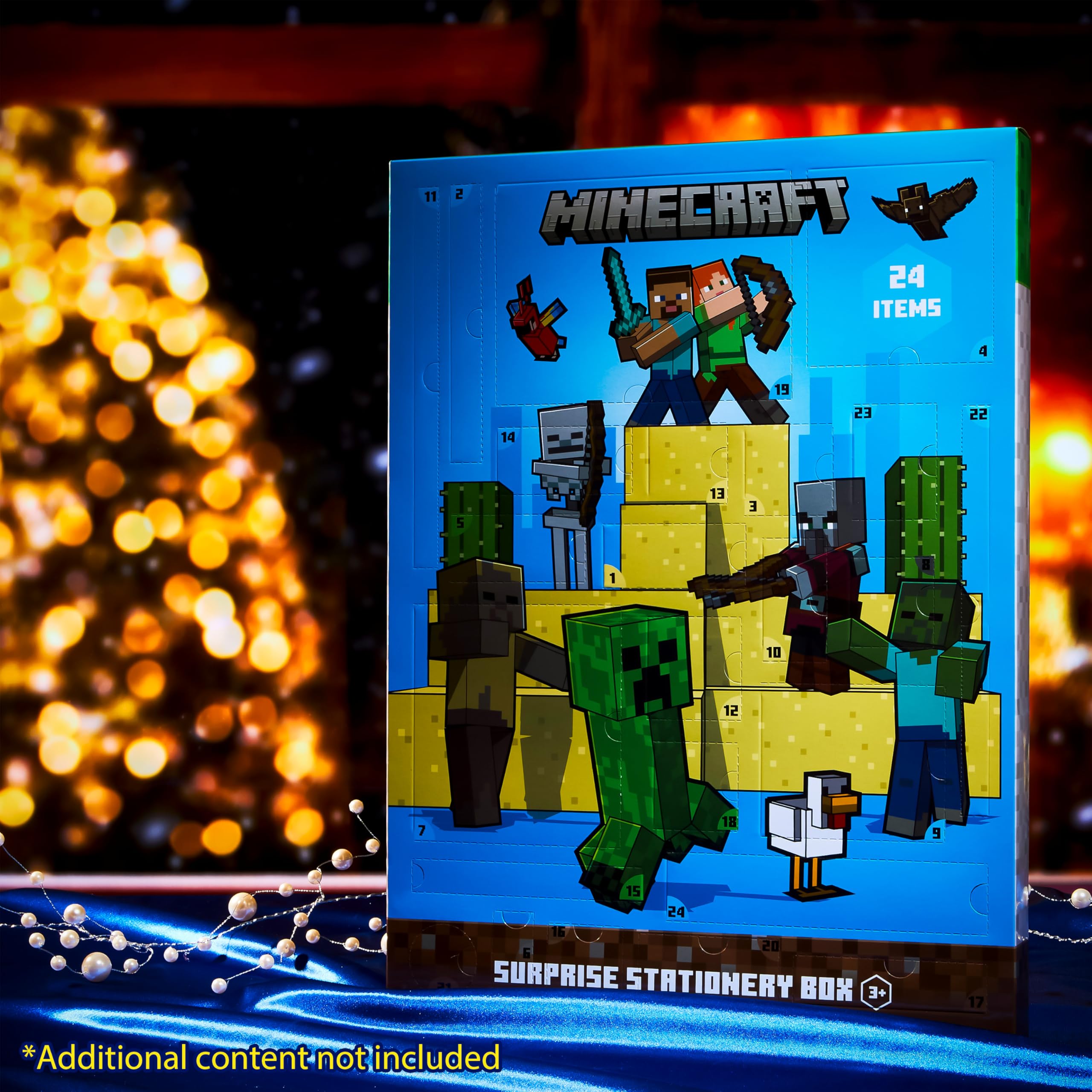 Minecraft Advent Calendar 2024 For Kids And Teenagers - Unique Boys Advent Calendar (Blue/Green)