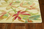 HomeRoots 102 X 138 Ivory Wool Rug