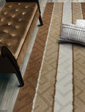 ORFA HOME Custom Size Meander Hallway Runner Rug Slip Resistant, 26 Inch Wide x Your Choice of Length Size, Beige, 26 Inch X 2 F