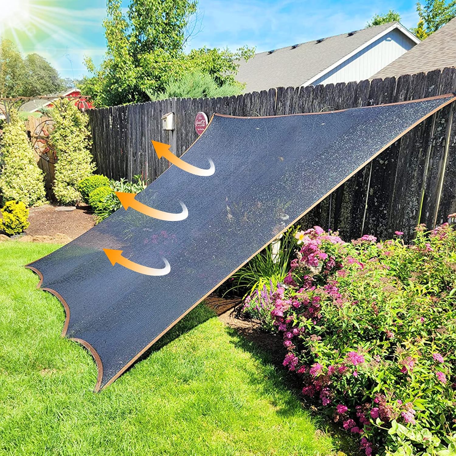 Shade Cloth With Grommets,Outdoor Sun Shade Awning,Garden Shade Netting For Plants Cover Greenhouse Patio Dog Kennel Chicken Coo