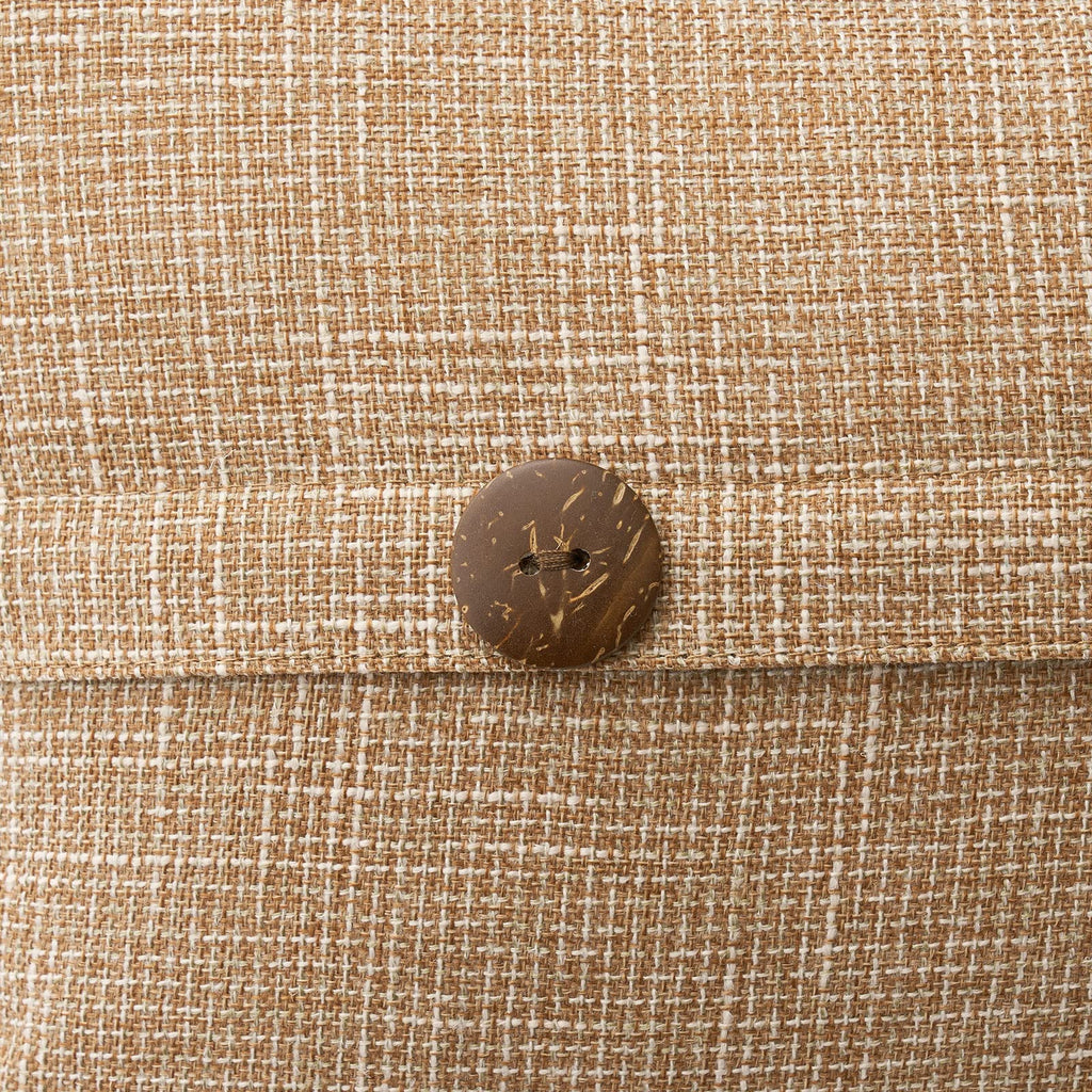 Miulee Set Of 2 Linen Throw Pillow Covers Cushion Case Triple Button Vintage Farmhouse Pillowcase For Couch Sofa Bed 20 X 20 Inch Light Tan