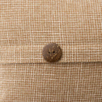 Miulee Set Of 2 Linen Throw Pillow Covers Cushion Case Triple Button Vintage Farmhouse Pillowcase For Couch Sofa Bed 20 X 20 Inch Light Tan