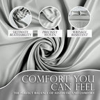 Decolure Satin Sheets Queen Set 6Pcs - Genuine And Luxurious Silk Touch Satin Sheets Queen W/Deep Pocket - Elegant All-Season Si