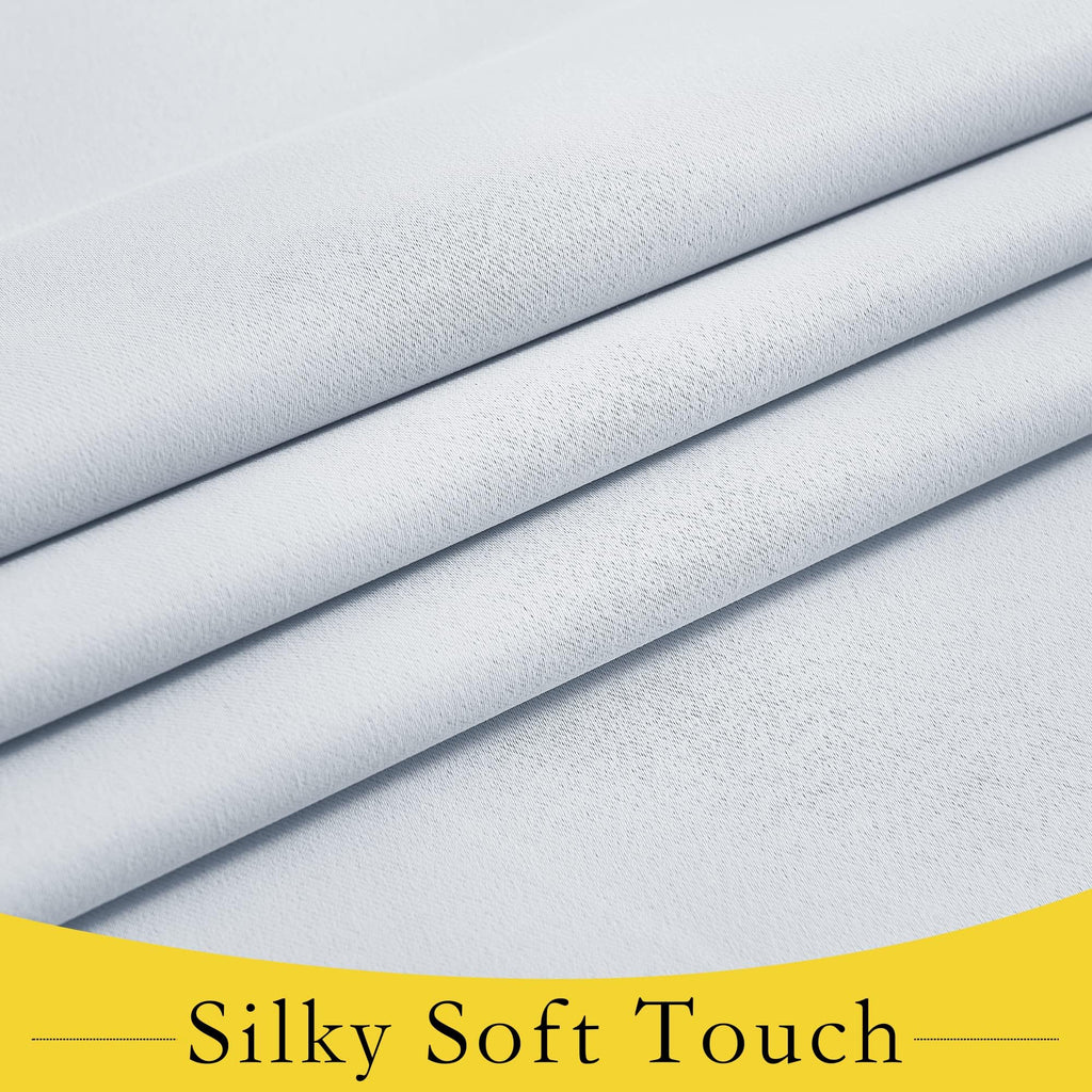 Nicetown Side Window Curtains For Front Door, Privacy Thermal Insulated Door Blinds For Living Room Bedroom Window, French Door Window Covering For Office Glass Door, 12W X 72L, Greyish White, 1 Pc