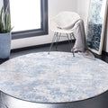 SAFAVIEH Amelia Collection 3 Round Grey/Blue ALA705F Modern Abstract Non-Shedding Dining Room Entryway Foyer Living Room Bedroo
