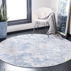 Safavieh Amelia Collection Runner Rug - 2'2'' X 12', Navy & Grey, Modern Abstract Design, Non-Shedding & Easy Care, Ideal For Hi