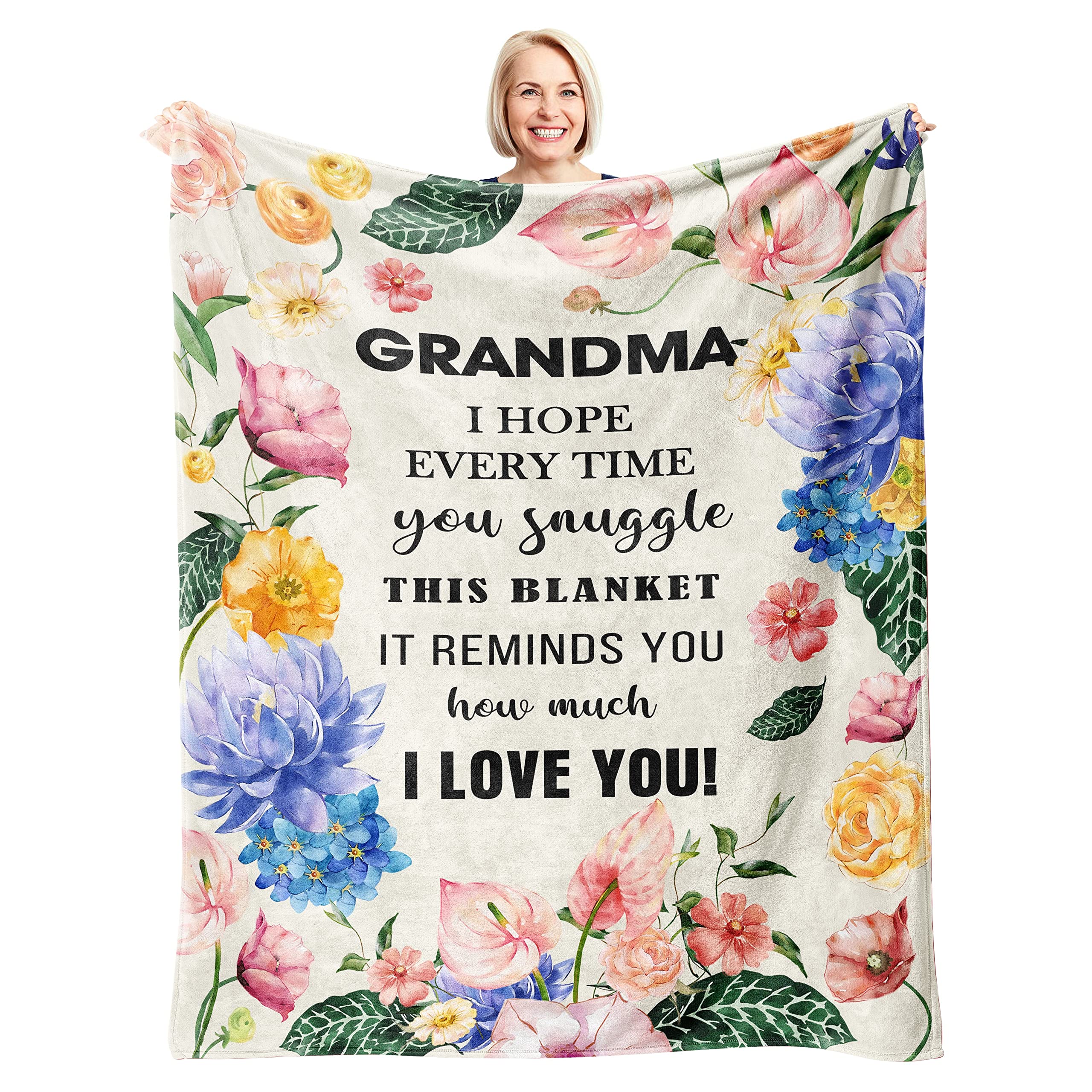 Xutapy Grandma Gifts Blanket 60X50, Best Gifts For Grandma, Great Grandma Birthday Gifts, Grandma Gifts From Grandchildren, Gigi