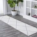 JONATHAN Y SEU102K-3 Cole Minimalist Diamond Trellis Indoor Area -Rug Modern Contemporary Casual Easy -Cleaning Bedroom Kitchen 