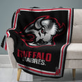 Sleep Squad Buffalo Sabres Goat Head Logo 60 X 80 Raschel Plush Blanket An Nhl Super-Soft Throw