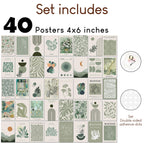 97 Decor Sage Green Room Decor Aesthetic - 40 Pcs Matisse Sage Green Wall Collage Kit, Sage Green Wall Decor Famous Artist Poste