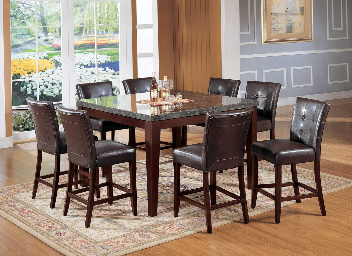 HomeRoots 20&quot; X 24&quot; X 40&quot; Espresso Polyurethane Counter Height Chair (Set-2)