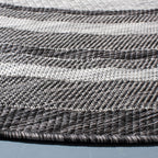 Safavieh Courtyard Collection 5'3' Round Light Grey/Black Cy8475 Indoor/Outdoor Non-Shedding Easy Cleaning Patio Backyard Porch Deck Mudroom Area Rug