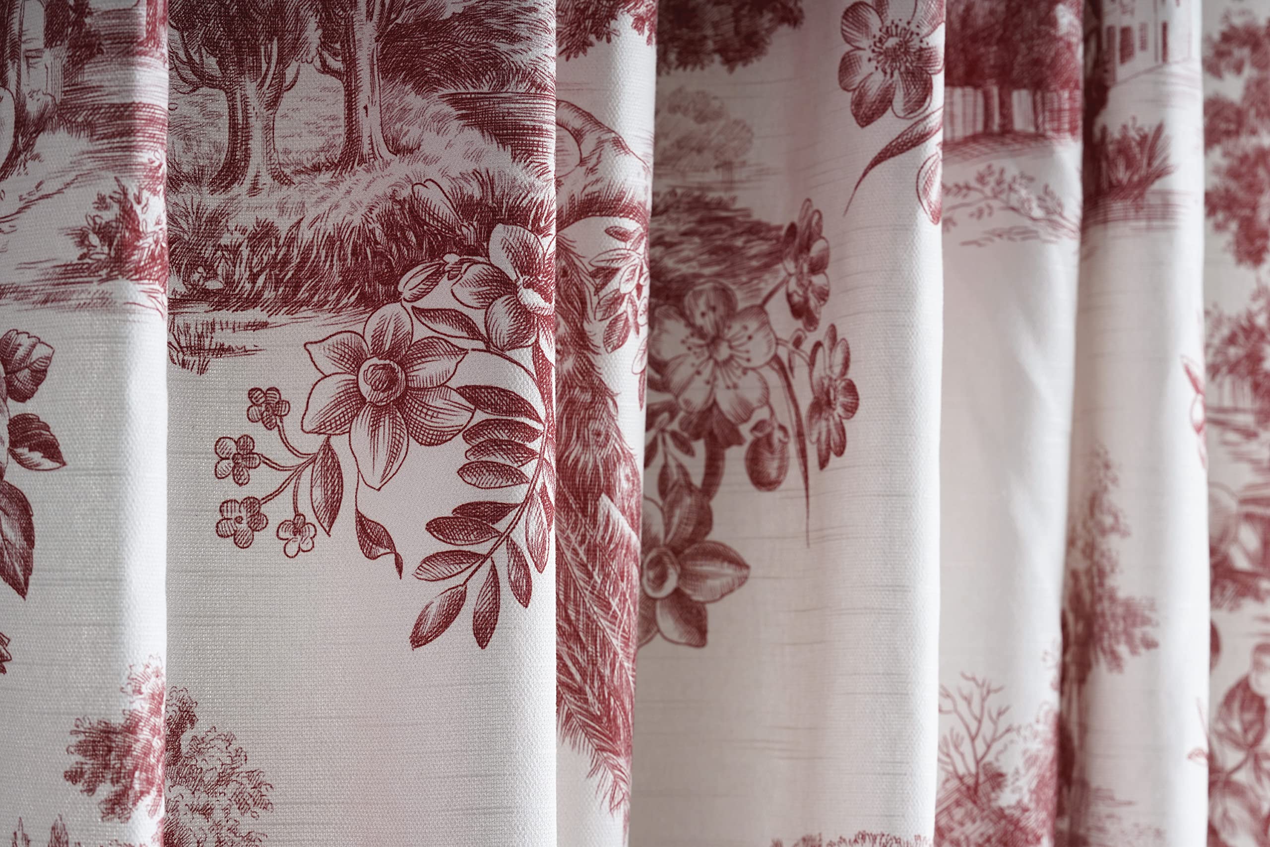 Maison D' Hermine Curtain 100% Cotton Curtains 1 Panel Easy Hanging With A Rod Pocket & Loop For Kitchen, Office, Living Rooms &