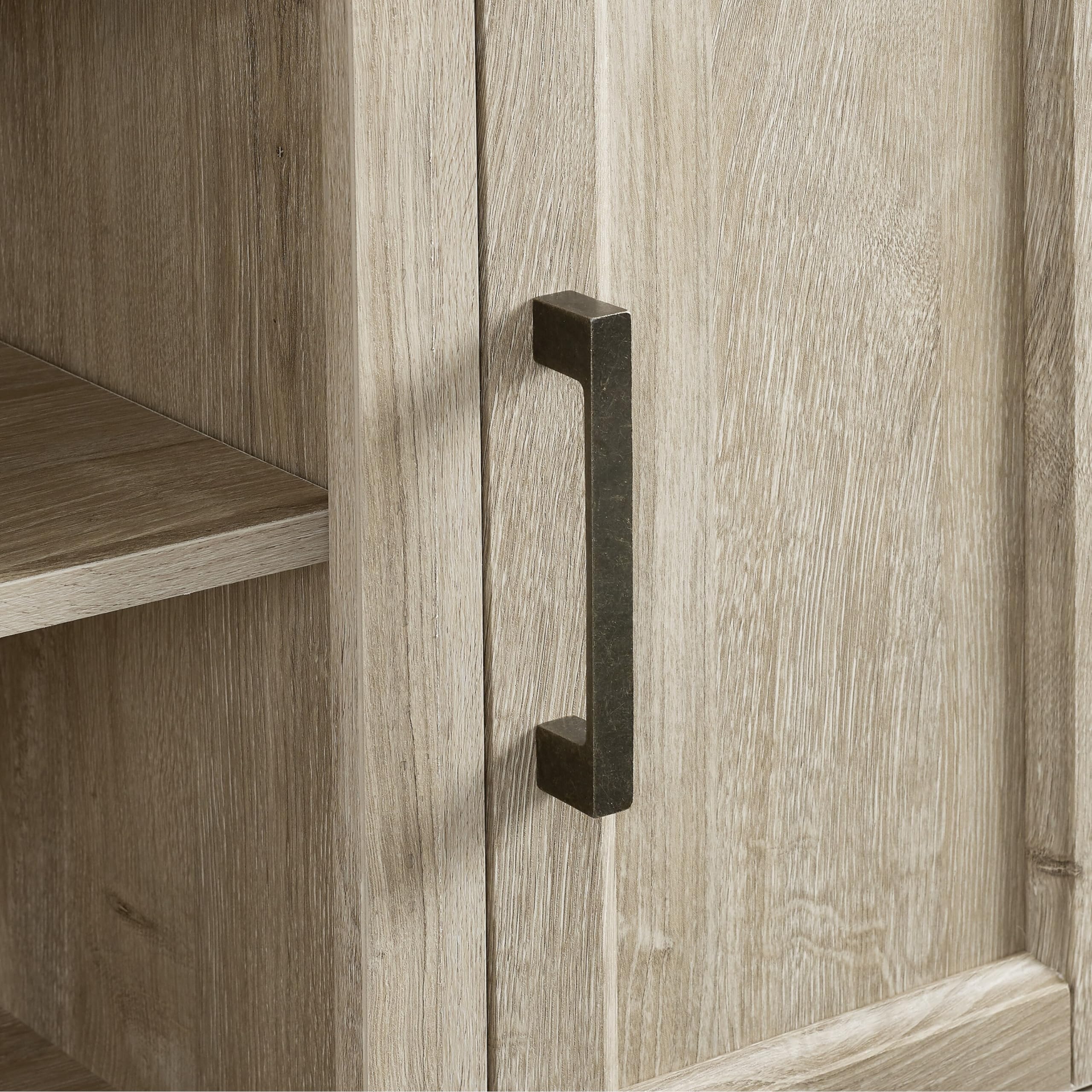 Crosley Camden 58&quot; Rustic Low Profile TV Stand in Frosted Oak