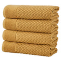 Great Bay Home Yellow Bath Towels - 100% Cotton 4 Pack 54x27 Bath Towel Set - Absorbent, Durable, Quick-Dry Towels for Bathroom 