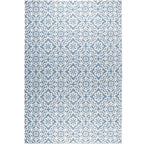 Nicole Miller New York Patio Country Danica Transitional Geometric Indoor/Outdoor Area Rug, Blue/Grey, 9'2'X12'5'