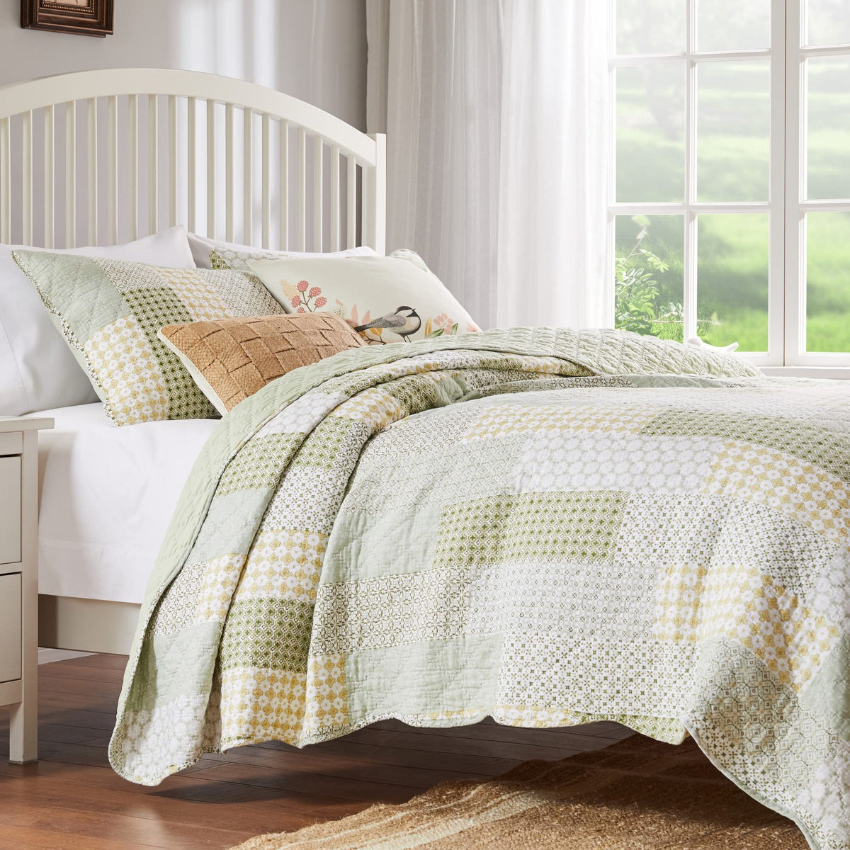 Barefoot Bungalow Juniper Quilt Set, Full/Queen, Sage