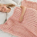 Maetoow Tighter Version Chenille Chunky Knit Blanket Throw 50  60 Inch, Handmade Warm & Cozy Blanket Couch, Bed, Home Decor, Sof