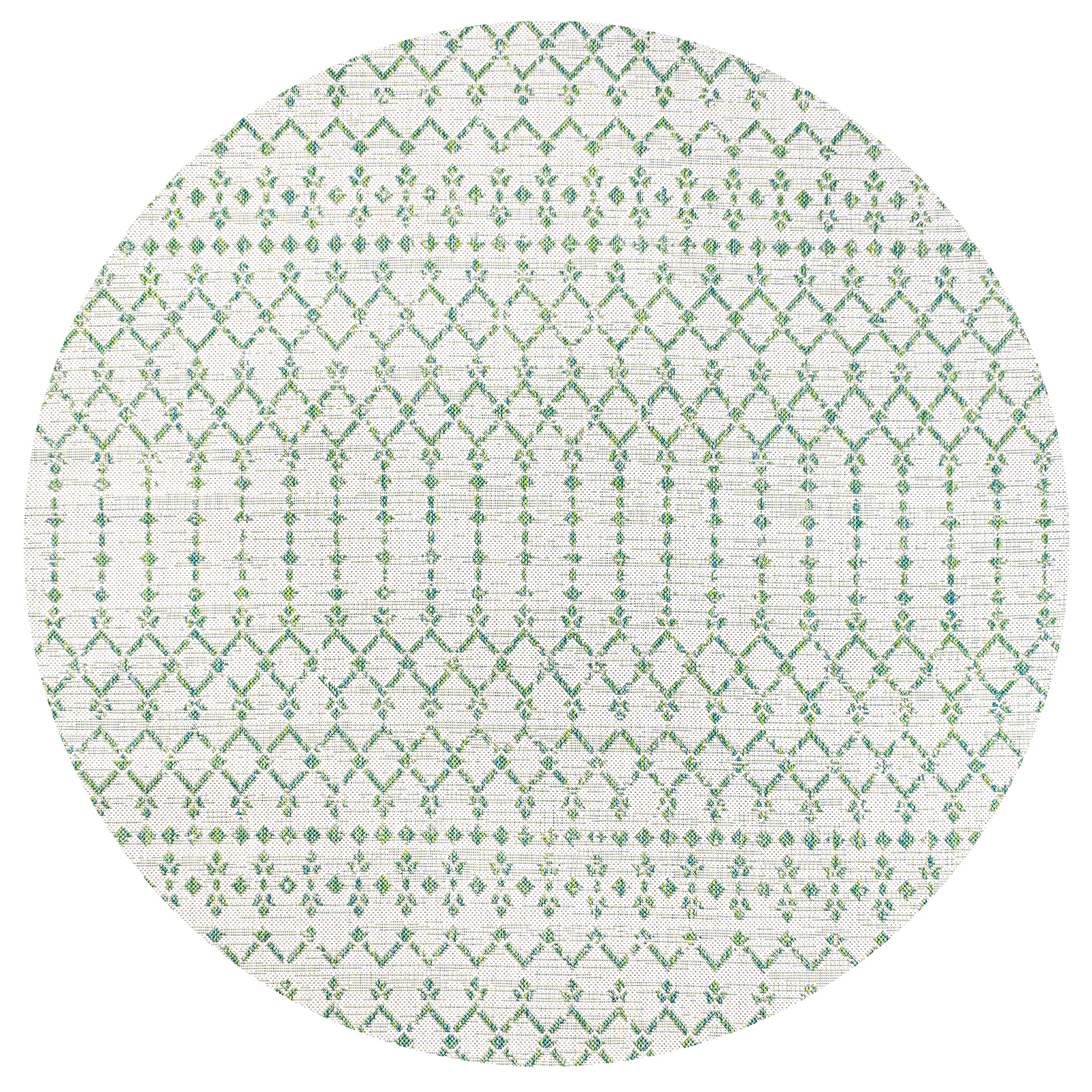 Jonathan Y Smb108R-5R Ourika Moroccan Geometric Textured Weave Indoor Outdoor Area Rug, Bohemian Coastal Modern Easy Cleaning,Be