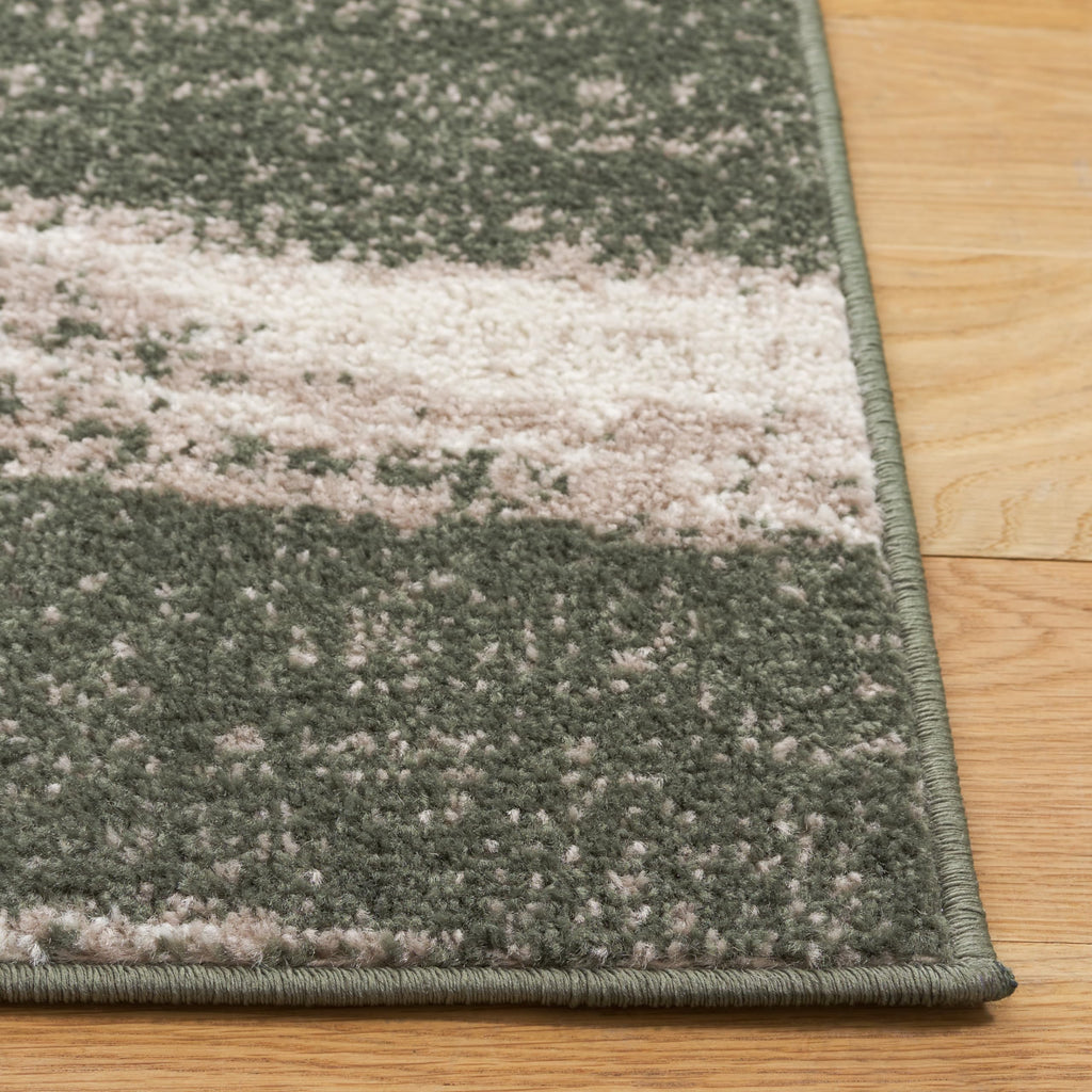 Safavieh Adirondack Collection Area Rug - 8' X 10', Dark Green & Ivory, Contemporary Design, Stain Resistant, Ideal For High Tra