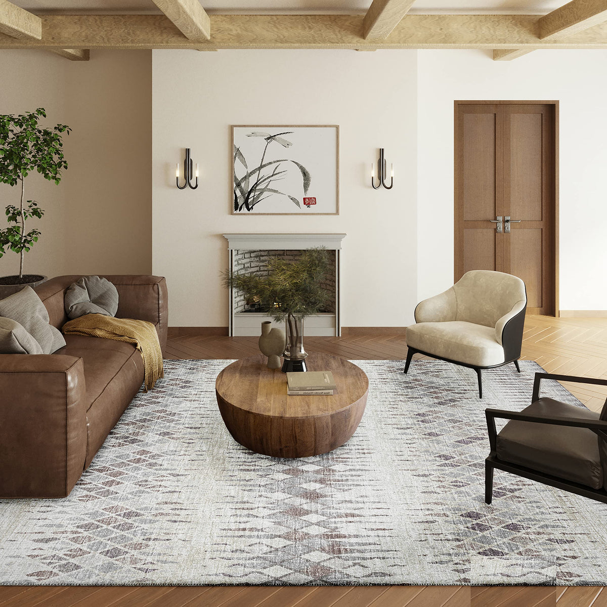 Addison Rugs Rylee Ary35 Beige Washable 9' X 12' Indoor Outdoor Area Rug, Easy Clean, Machine Washable, Non Shedding, Bedroom, Entry, Living Room, Dining Room, Kitchen, Patio Rug