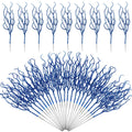 Jutom 30 Pcs Glitter Christmas Tree Pick 13.7 x 2.7 Inch Curly Tall Tree Filler Branches Christmas Tree Sprigs and Twigs Decorat