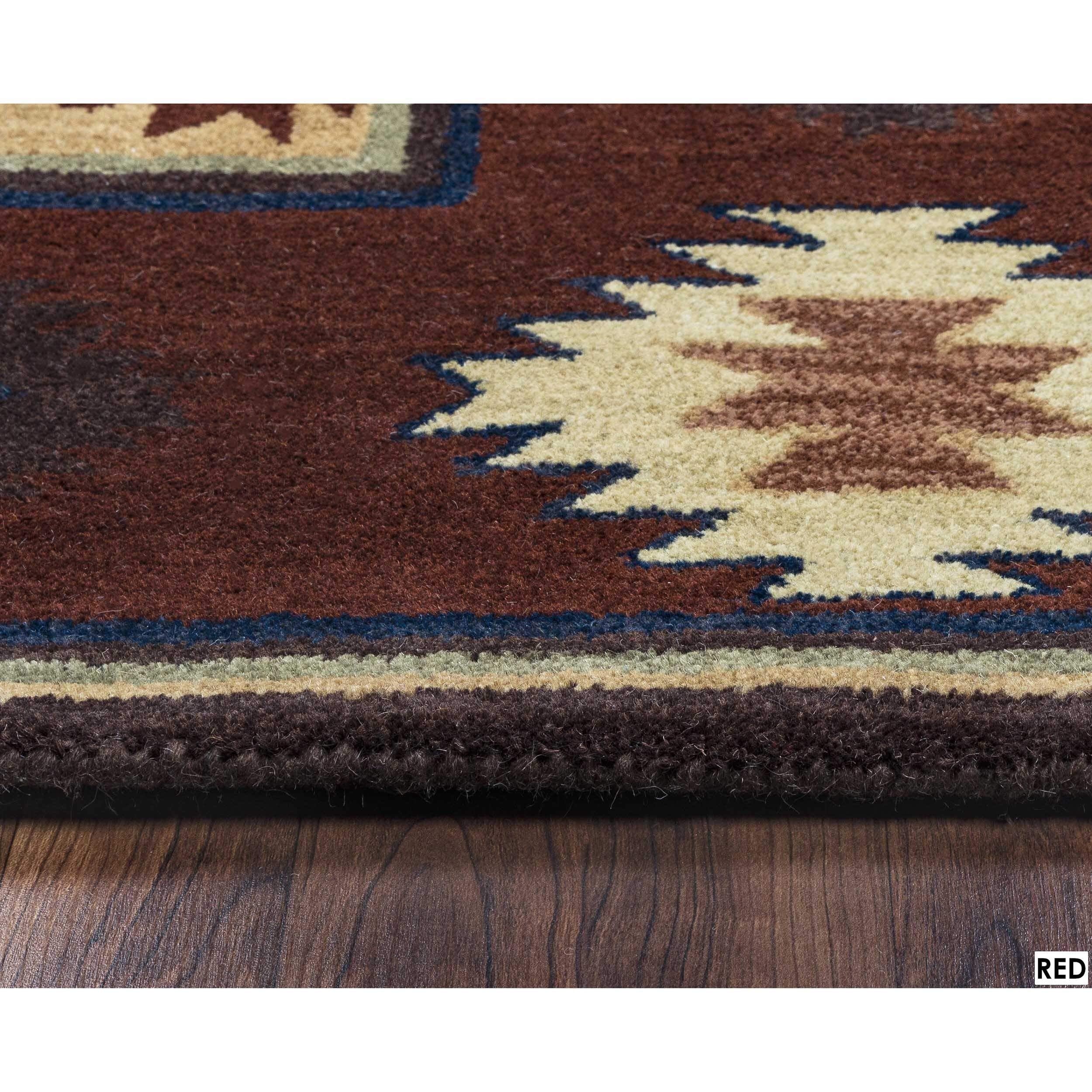 Rizzy Home Alora Decor Ryder 5' X 8' Tribal Burgundy/Tan/Rust/Navy/Sage Area Rug