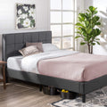 ZINUS Lottie Upholstered Platform Bed Frame / Mattress Foundation / Wood Slat Support / No Box Spring Needed / Easy Assembly, Gr