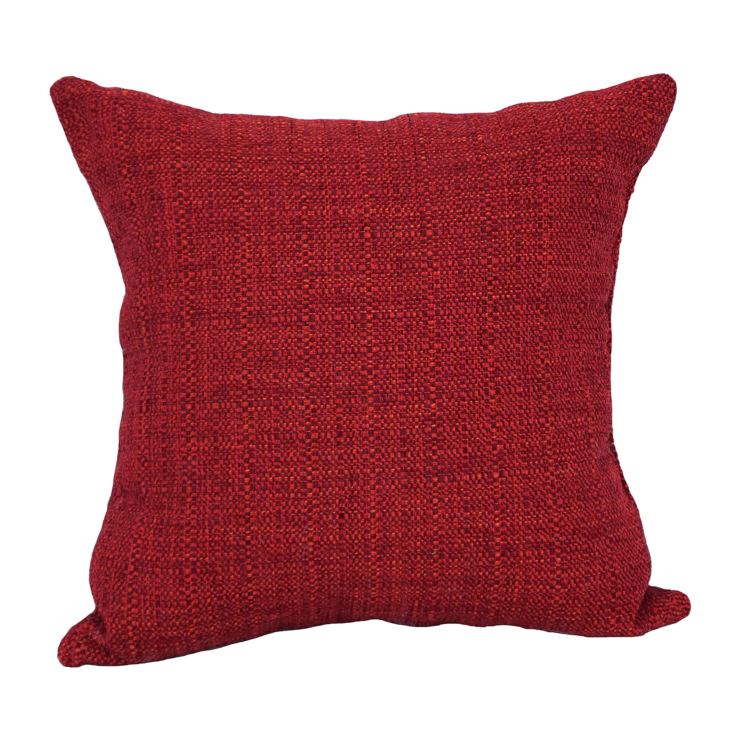 Blazing Needles Square Jacquard Throw Pillows, 17", Welby Pimento 2 Count