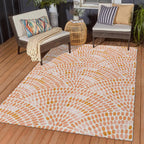 Addison Rugs Surfside Asr37 Peach 9' X 12' Indoor Outdoor Area Rug, Easy Clean, Machine Washable, Non Shedding, Bedroom, Living