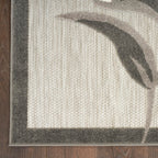 Nourison Aloha Outdoor Beige 2'3' X 12' Area Rug, Easy Cleaning, Non Shedding, Bed Room, Living Room, Dining Room, Deck, Backyard, Patio (2X12)