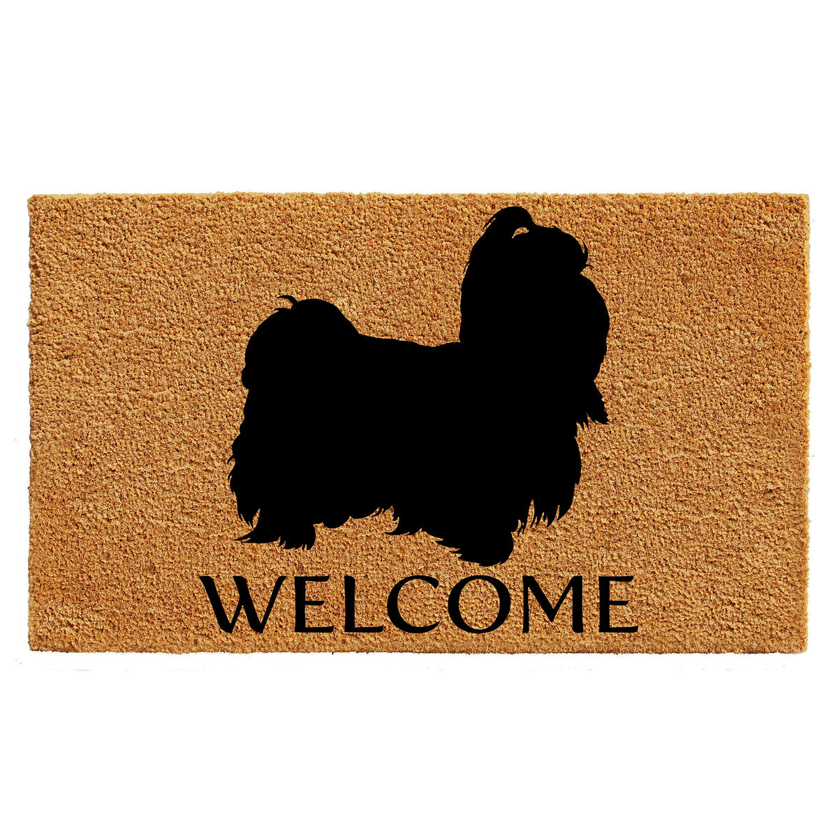 Calloway Mills Az105651729 Shih Tzu Doormat, 17' X 29', Natural/Black