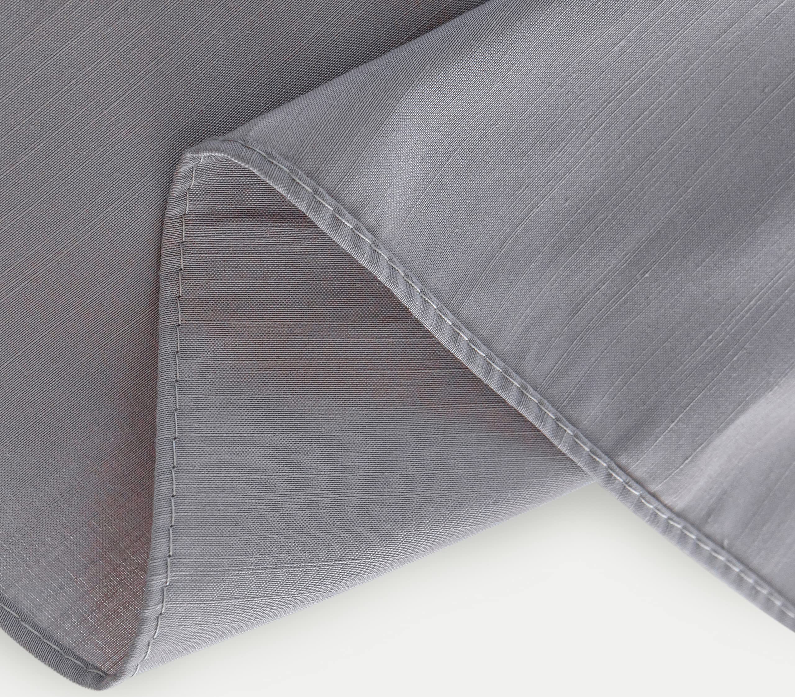 Biscaynebay Wrap Around Bed Skirts For King & Cal King Beds Short Drop Of 12', Silver Grey Adjustable Elastic Dust Ruffles Easy
