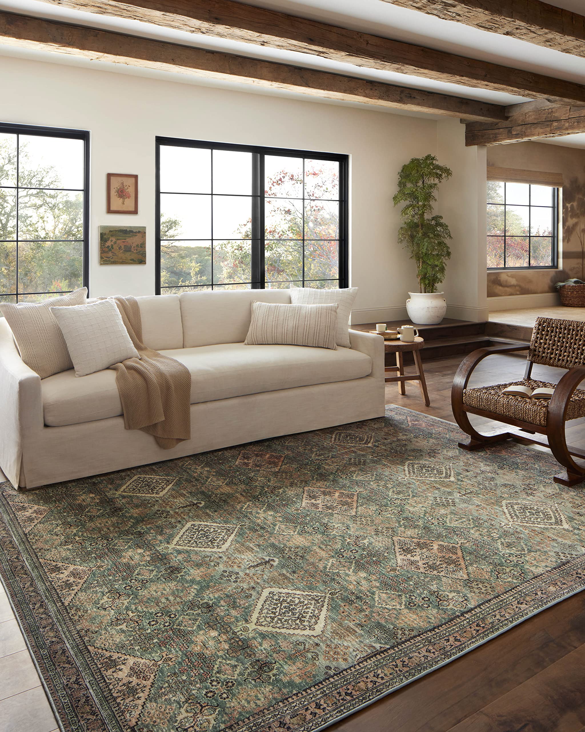 Loloi Magnolia Home by Joanna Gaines x Sinclair Turquoise/Multi 2-3 x 9-6 Runner Rug