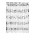 Zahari Home Sinatra Bathroom Shower Curtain Glamorous Bling Fabric Shower Curtain, 72'X70', White