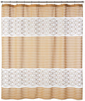 Popular Bath Shower Curtain, Spindle Collection, 70' X 72', Gold