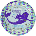 Amscan 541975 Metallic Round Plates | Mermaid Wishes Collection | Birthday | 8 pcs