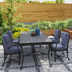 Aoodor Patio High Back Chair Cushion Olefin Fabric Slipcover Sponge Foam 46 X 21 X 4 Inch, Set Of 4 (Only Cushions)