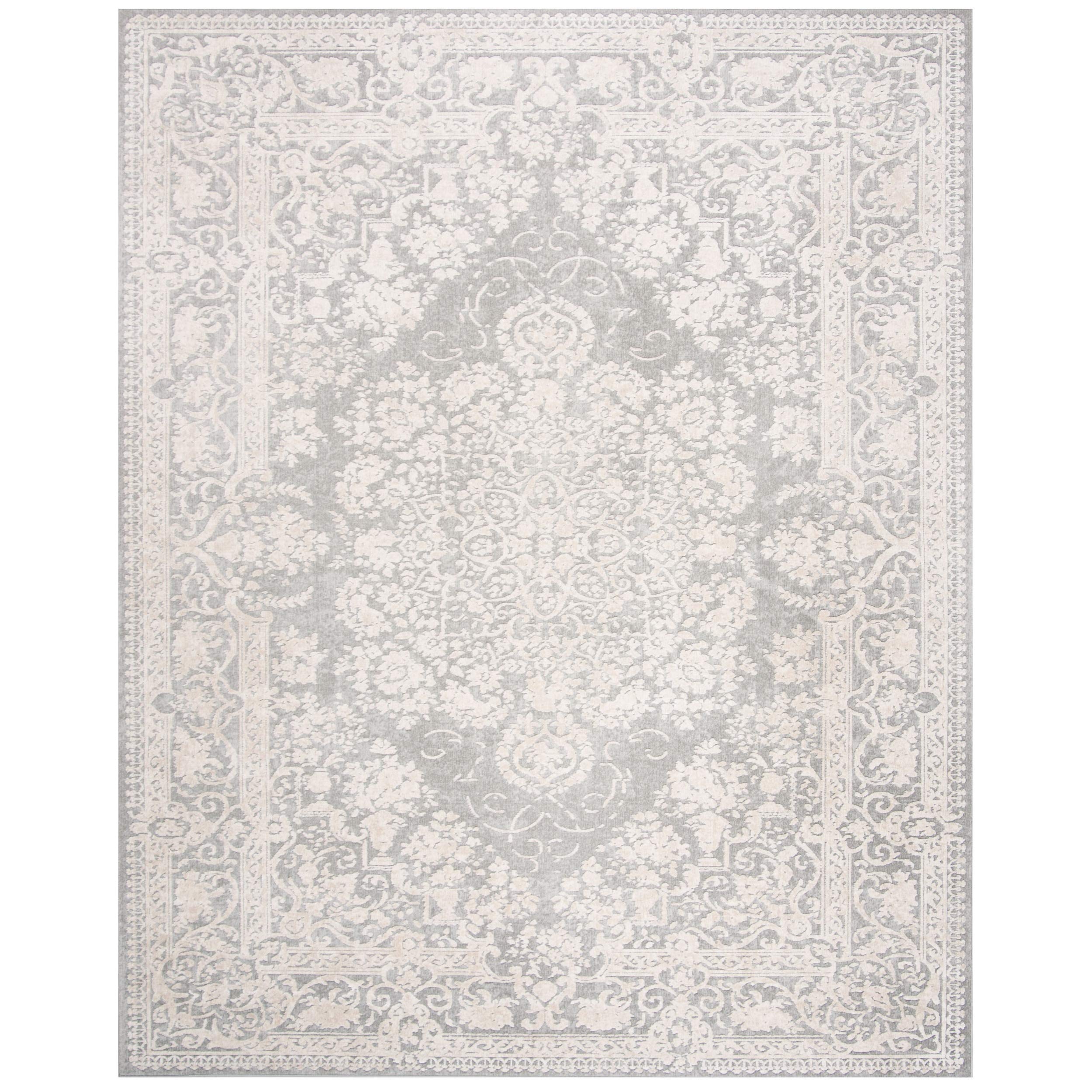 Safavieh Reflection Collection Area Rug - 8' X 10', Light Grey & Cream, Vintage Distressed Design, Non-Shedding & Easy Care, Ide