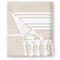 Laguna Beach Textile Co. Soft Turkish Fouta Beach Towel - Dune Tan, 400 GSM