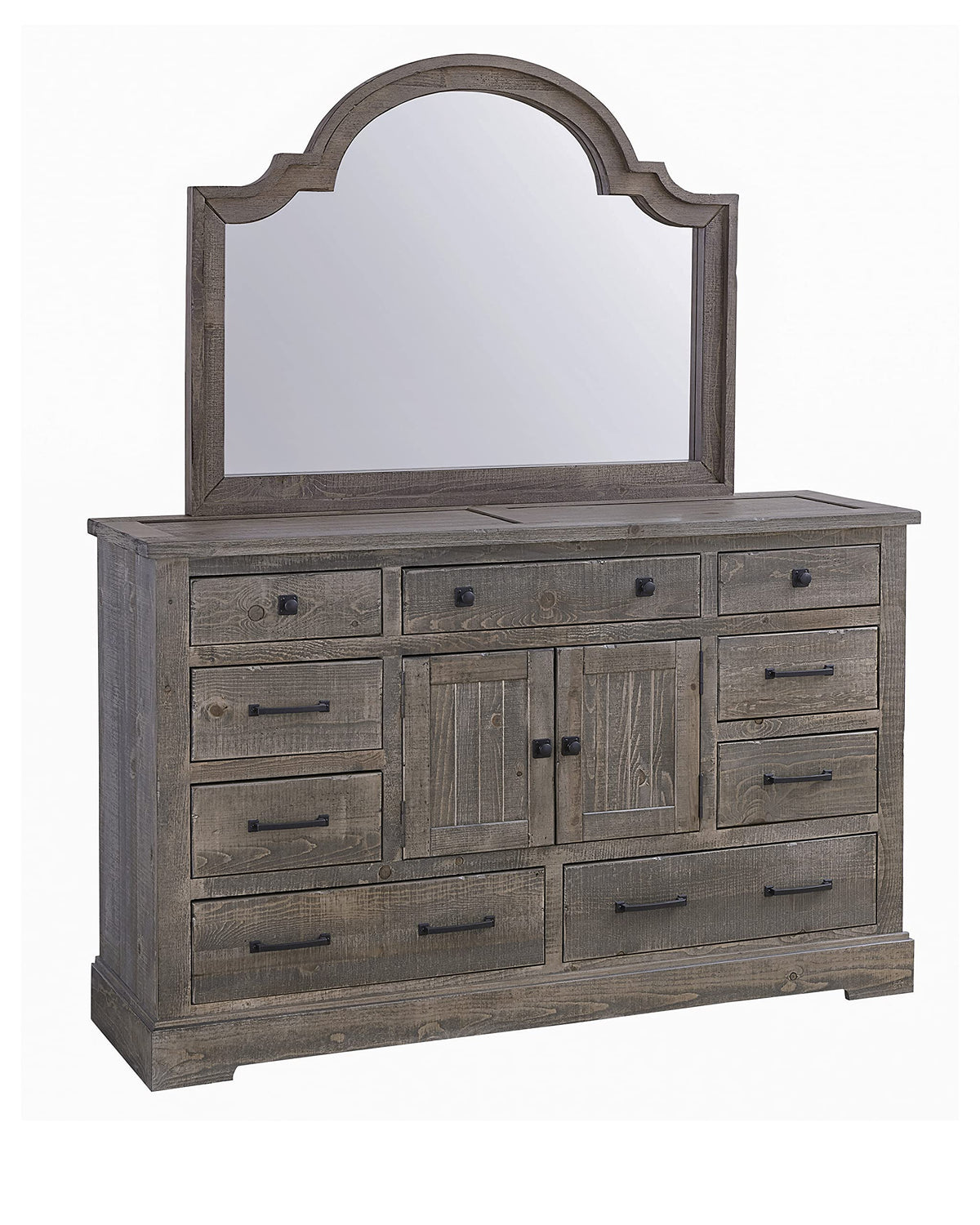 Progressive Furniture Dresser With Mirror Meadow Door, Standard