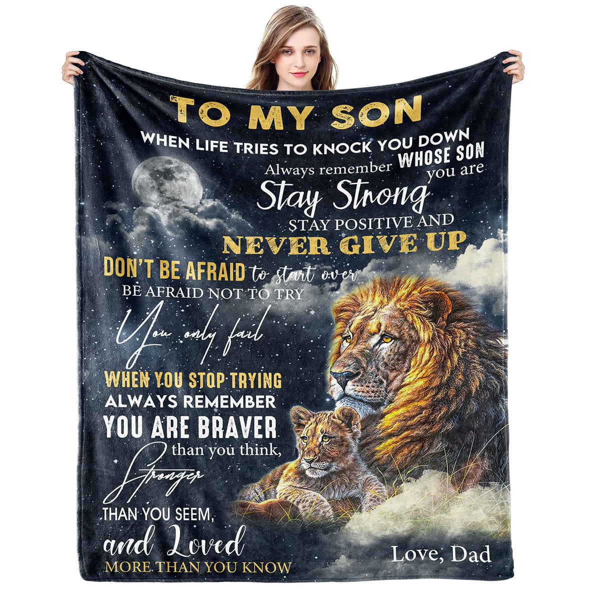 Givetoyou Son Gifts From Dad Blanket Gifts For Son From Dad Son Blanket From Dad To My Son Blanket From Dad Birthday Valentines