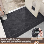 Beqhause Dirt Trapper Door Mat 24'' X 36'', Non-Slip Machine Washable Entryway Rug, Dog Door Mat Indoor, Stain Resistant And Abs