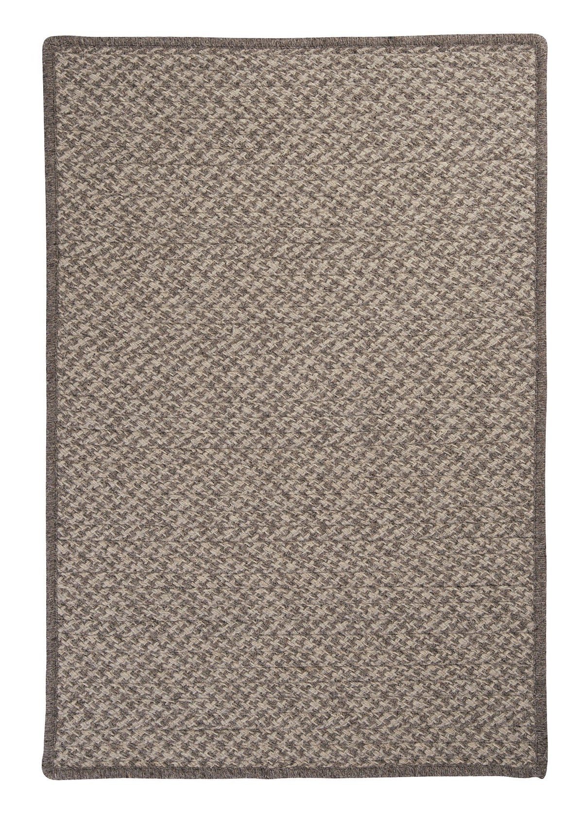 Natural Wool Houndstooth Square Rug, 8-Feet, Latte